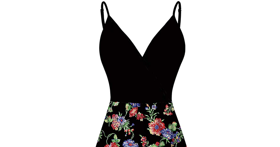 Thumbnail: Freshhoodies Womens Summer Dress Lady V Neck Sleeveless Strappy Tunic Boho Flora