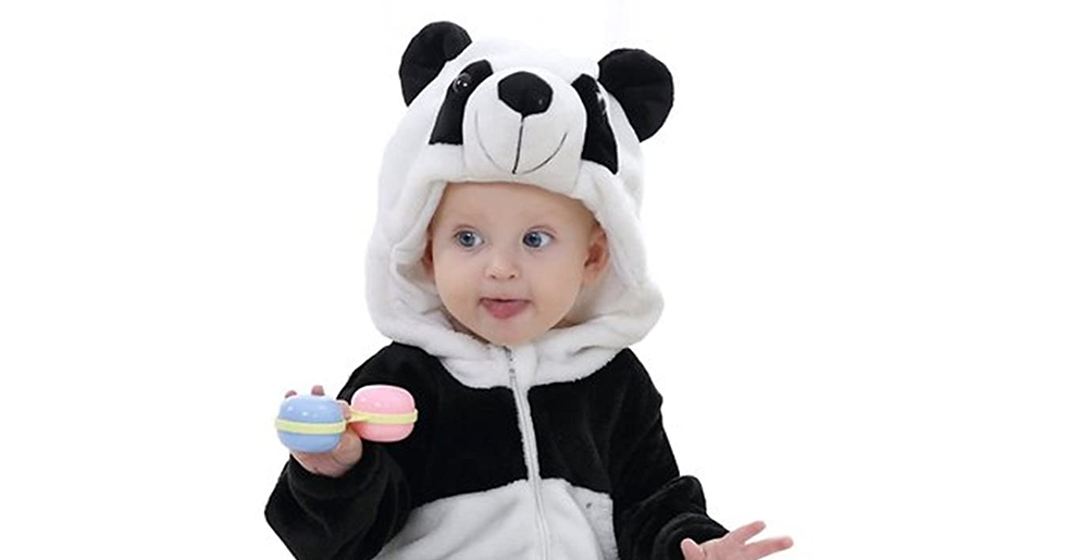 Thumbnail: MICHLEY Hooded Romper Baby Boys Girls Flannel Pyjamas 2-36 Months