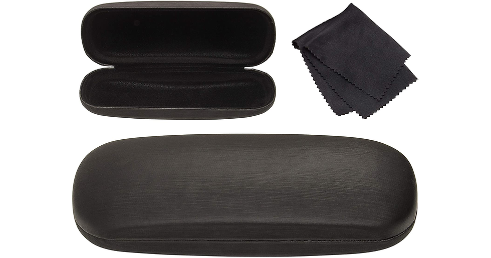 Thumbnail: Hard Shell Brushed Eyeglass Case with Microfiber Cleaning Cloth – Premium Eye Gl