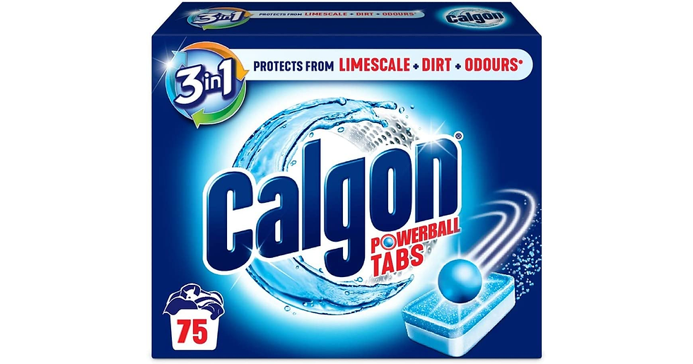 Calgon 3-In-1 Washing Machine Water Softener Tablets, 75 Tabs