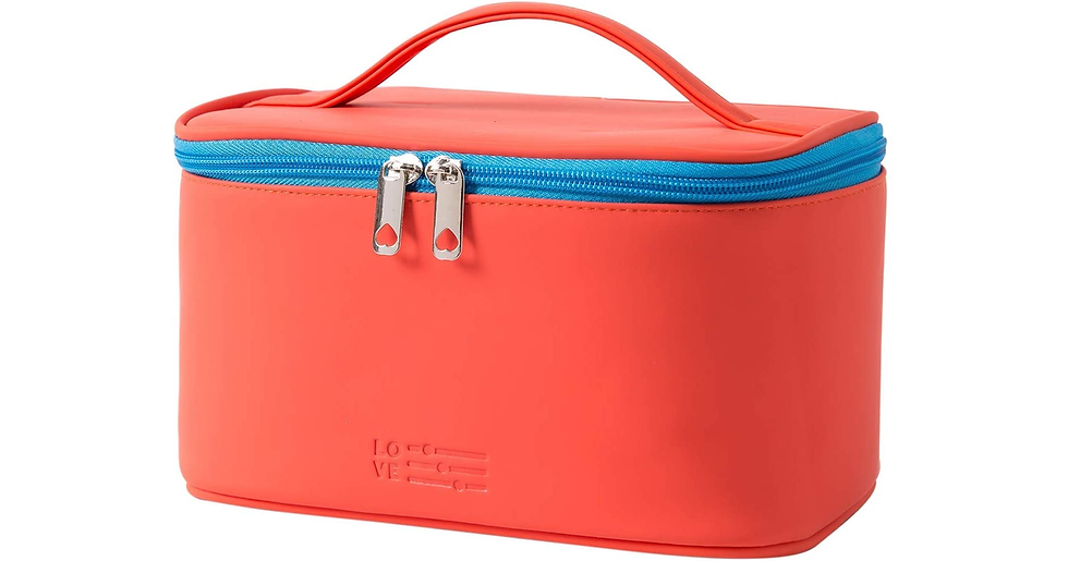 Thumbnail: Makeup Bag Portable Travel Cosmetic Bag for Women, Beauty Zipper Makeup Organise