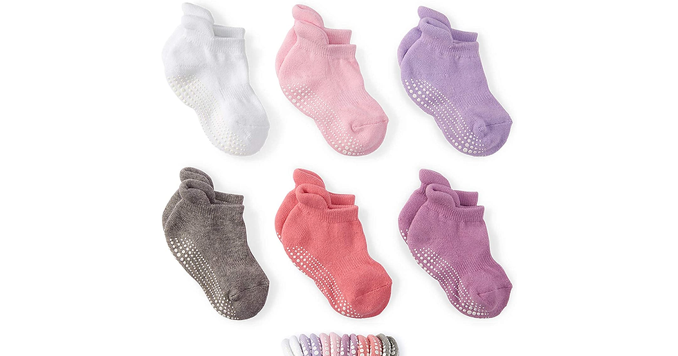 Thumbnail: LA Active Grip Ankle Socks - Cozy Warm Winter Socks - for Baby Toddler Infant Ne