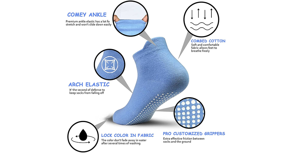 Thumbnail: Non Slip Toddler Baby Socks GRPSKCOS 12 Pairs anti Skid Ankle Socks for Kids Boy