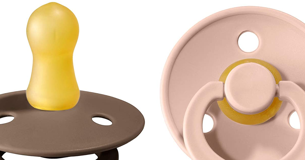 Thumbnail: BIBS Colour Soother 2-Pack, BPA Free Dummy Pacifier, round Nipple. Natural Rubbe