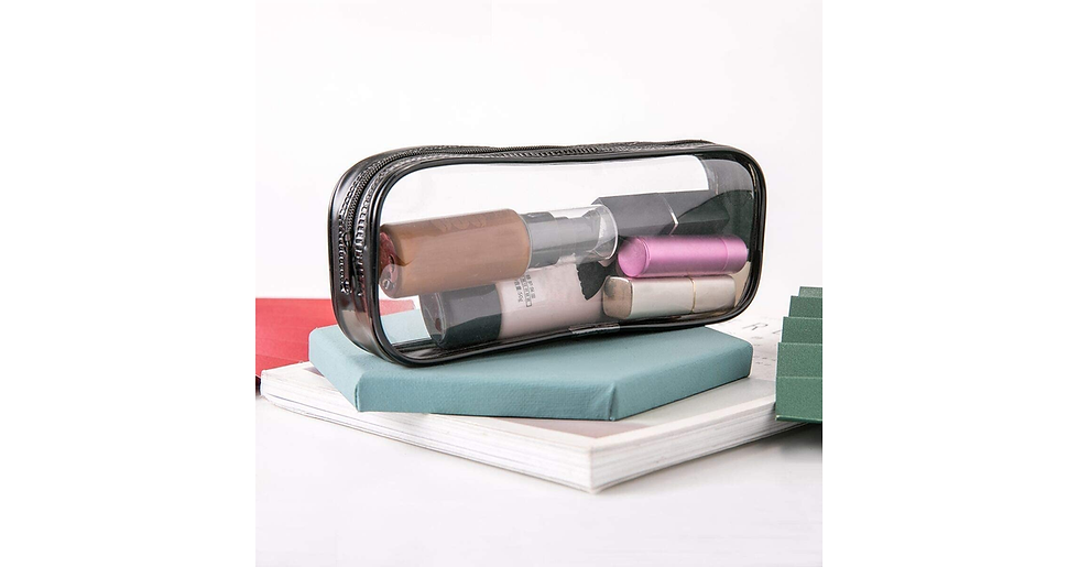 Thumbnail: 2 Pcs Clear Pen Pencil Big Capacity Pencil Case Bag Storage Bag Holder Transpare