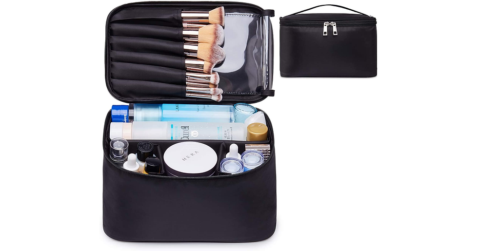 Thumbnail: Travel Makeup Bag Large Cosmetic Bag Make up Case Organizer for Women and Girls 