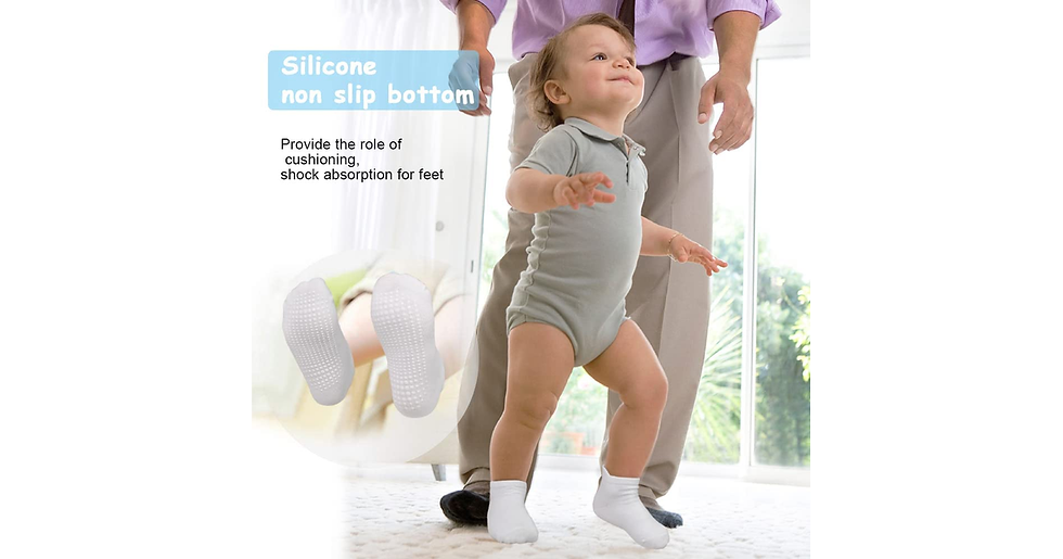 Thumbnail: Non Slip Toddler Baby Socks GRPSKCOS 12 Pairs anti Skid Ankle Socks for Kids Boy
