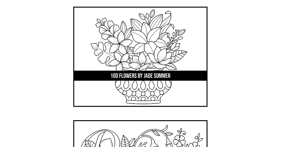 Thumbnail: 100 Flowers: an Adult Coloring Book with Bouquets, Wreaths, Swirls, Patterns, De