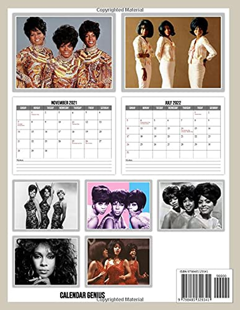 Thumbnail: The Supremes Calendar 2021-2022: 2022 Monthly Planner Agenda BONUS 3 Months of I