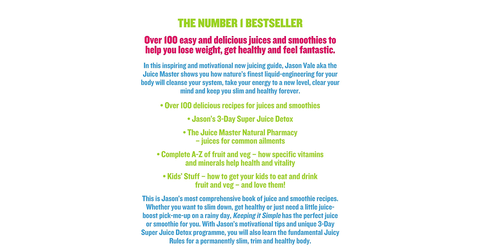 Thumbnail: Juice Master Keeping It Simple: over 100 Delicious Juices and Smoothies NEW BOOK