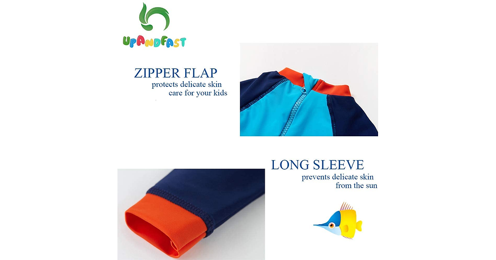 Thumbnail: Upandfast Baby Boy Swimwear Infant One Piece Zip Swimsuit UPF 50+ Sun Protection