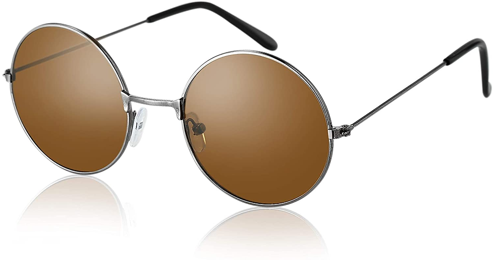 Thumbnail: John Lennon Style Flat Lens round Retro Classic Sunglasses Vintage Unisex Steamp