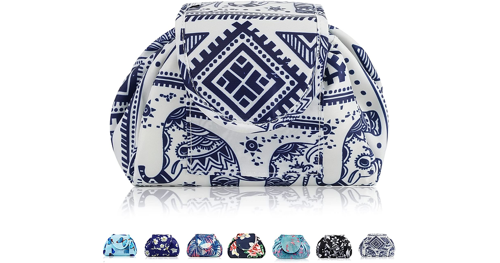 Thumbnail: Lazy Drawstring Makeup Bags, Large Capacity Waterproof Travel Portable Cosmetic 