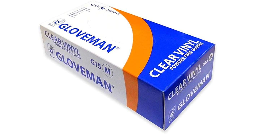 Thumbnail: Gloveman Clear Vinyl Gloves (Box of 100) (Medium)