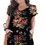 Thumbnail: GRECERELLE Women Summer Maxi Casual Long Dress Loose Short Sleeve Floral Print M