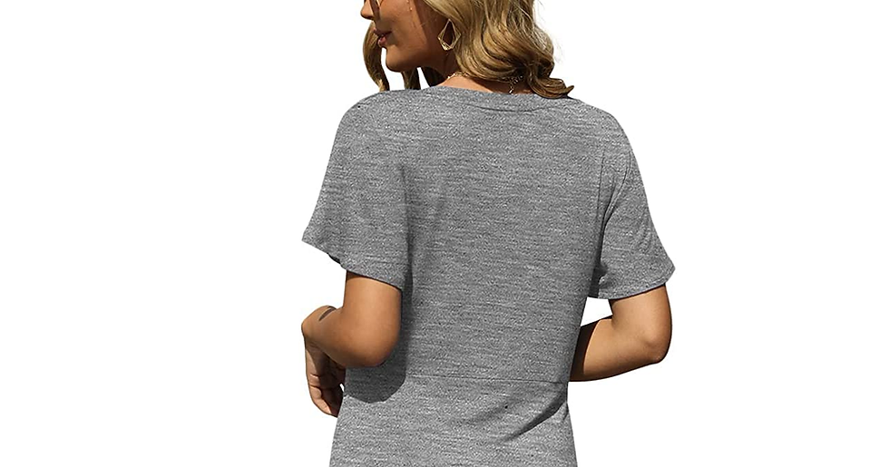 Thumbnail: Aokosor Dresses for Women V Neck T Shirt Dress Ladies Flutter Sleeve Mini Ruffle