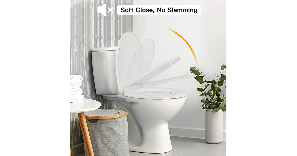 Thumbnail: Pipishell Soft Close Toilet Seat, Toilet Seat with Quick Release for Easy Clean,