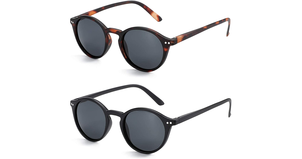 Thumbnail: ZENOTTIC 2 Pack Polarized Sunglasses for Women Men Retro Vintage round Square Su