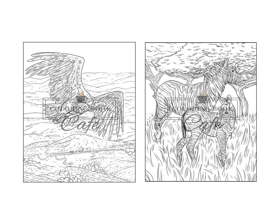 Thumbnail: 100 Wildlife Scenes: an Adult Coloring Book Featuring 100 Most Beautiful Wildlif