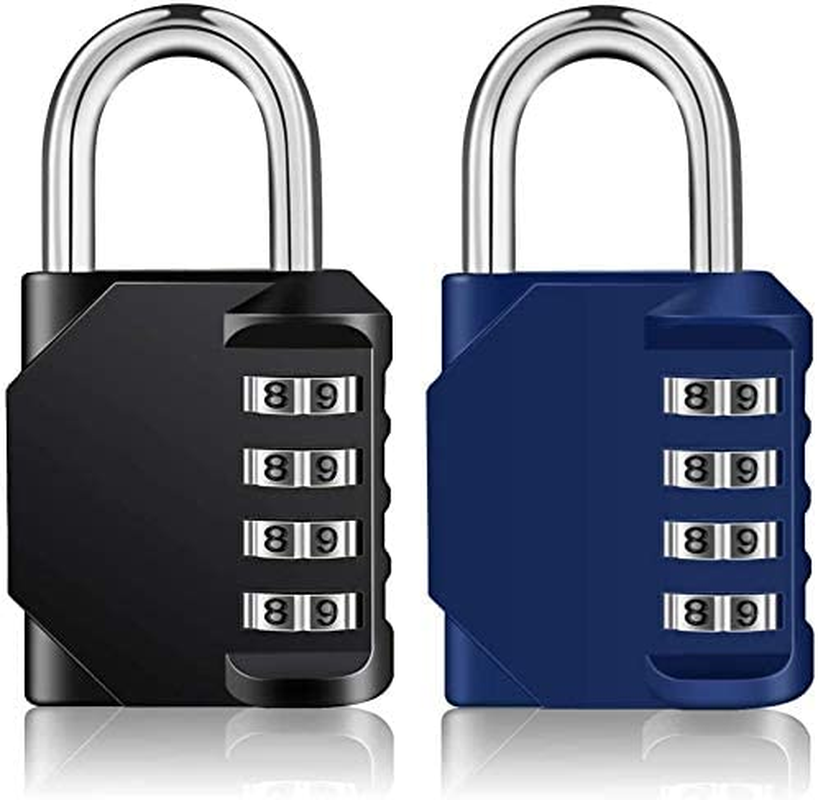 Thumbnail: ZHEGE Combination Locker Padlock, 4 Digit Coded Padlock, Gym Lock, School Locker