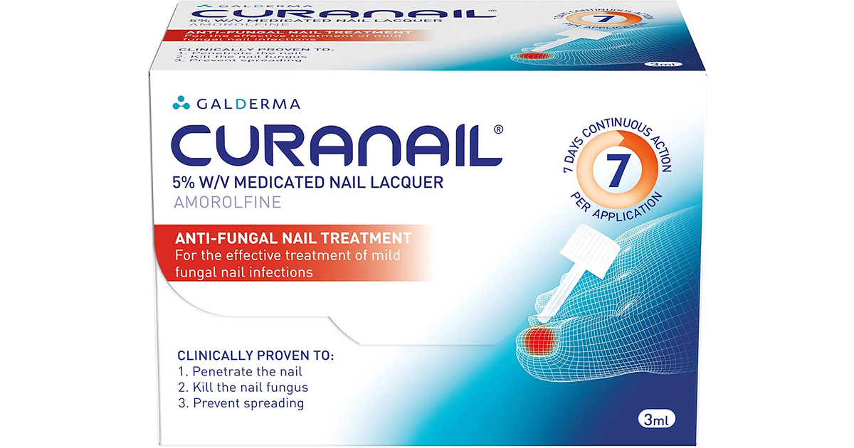 Curanail Fungal Nail Treatment Once Weekly Amorolfine 5%, Non-Comedogenic, Derma