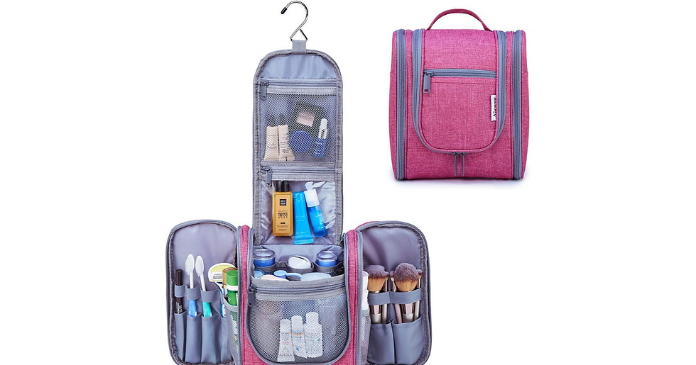 Thumbnail: Travel Hanging Toiletry Wash Bag Makeup Cosmetic Organizer for Women Girls Kids 