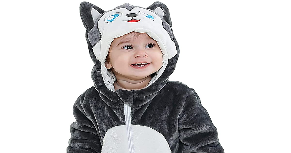 Thumbnail: MICHLEY Hooded Romper Baby Boys Girls Flannel Pyjamas 2-36 Months