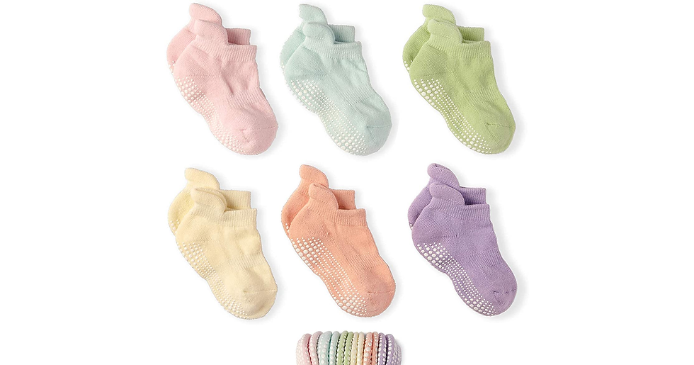 Thumbnail: LA Active Grip Ankle Socks - Cozy Warm Winter Socks - for Baby Toddler Infant Ne