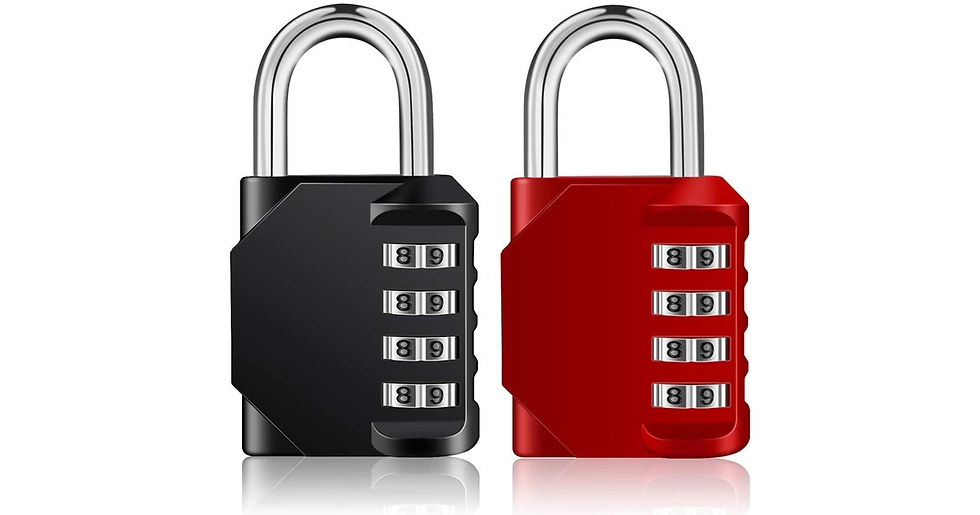 Thumbnail: ZHEGE Combination Padlocks, 4 Digit Locker Padlocks for Gym Lockers, School Lock