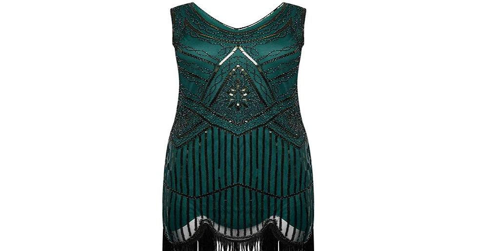 Thumbnail: Ro Rox Great Gatsby 1920'S Cocktail Party Sequin Tassel Flapper Dress