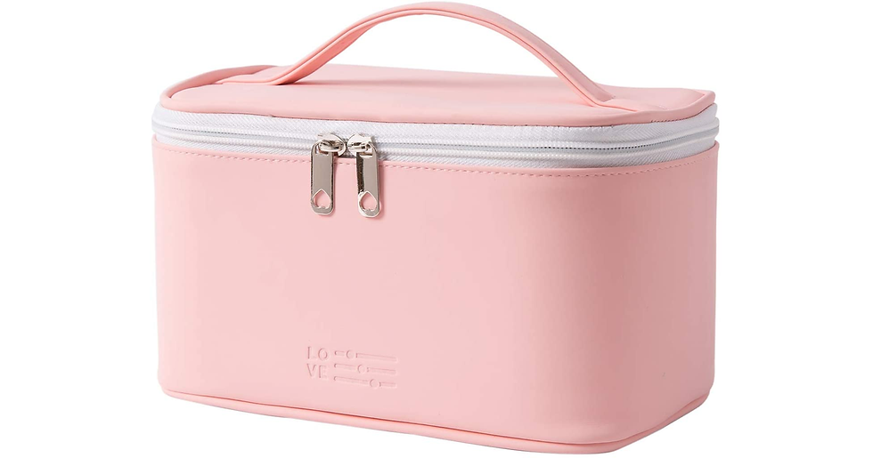 Thumbnail: Makeup Bag Portable Travel Cosmetic Bag for Women, Beauty Zipper Makeup Organise