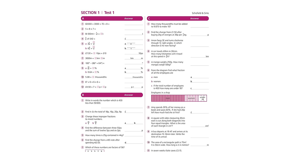 Thumbnail: Mental Arithmetic Book 5: KS2 Maths, Year 6, Ages 10-11 knowledge knowledge