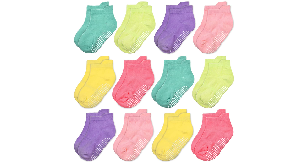 Thumbnail: Non Slip Toddler Baby Socks GRPSKCOS 12 Pairs anti Skid Ankle Socks for Kids Boy