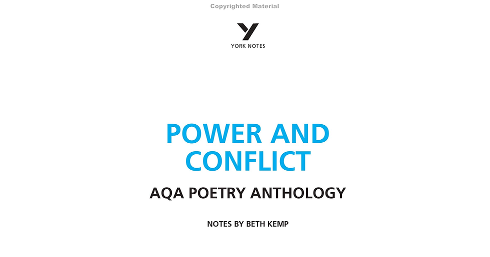 Thumbnail: AQA Poetry Anthology - Power and Conflict: York Notes for GCSE (9-1): Second Edi