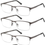 Thumbnail: Eyecedar 5-Pack Reading Glasses Men Blue Light Blocking Half Frame Rectangle Sty