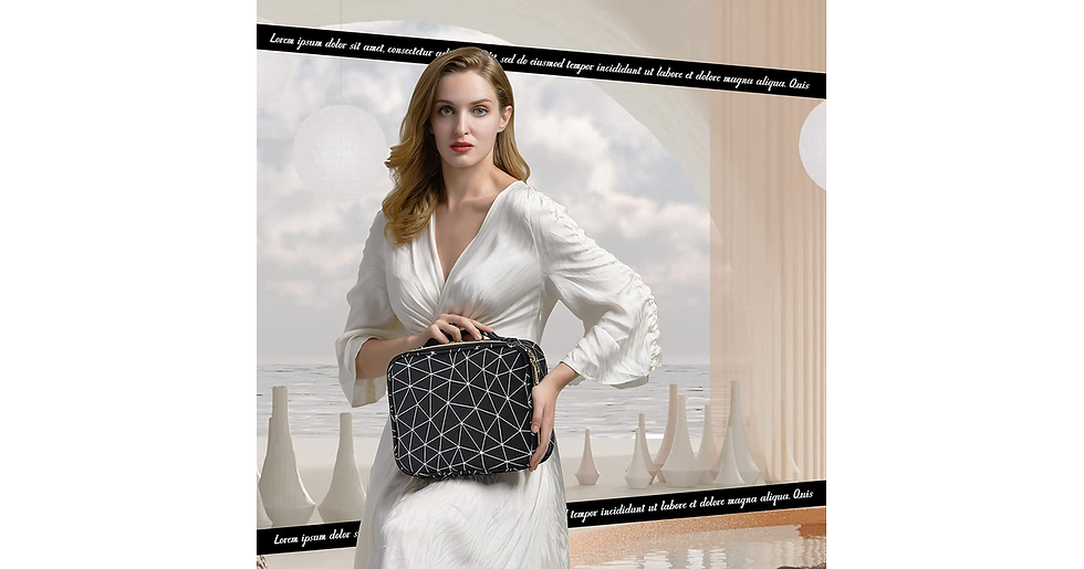 Thumbnail: Stagiant Makeup Bag Cosmetic Case Travel Beauty Box Hairdressing Tools Organiser