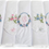 Thumbnail: Pack of 5 Ladies Initial Embroidered White Handkerchiefs with Satin Border and M