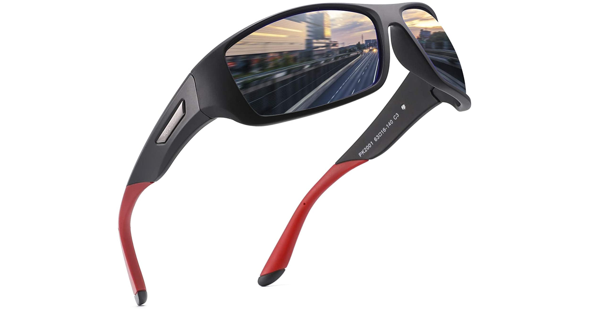 PUKCLAR Polarised Sports Sunglasses for Men Women Running Cycling Fishing Drivin