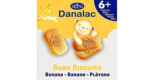 Danalac, Banana Baby Biscuits Pack of Finger Food Snack for