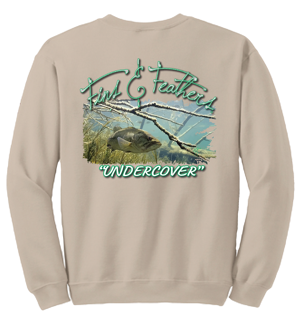 Thumbnail: Fins & Feathers Undercover Bass Crew Sweatshirt