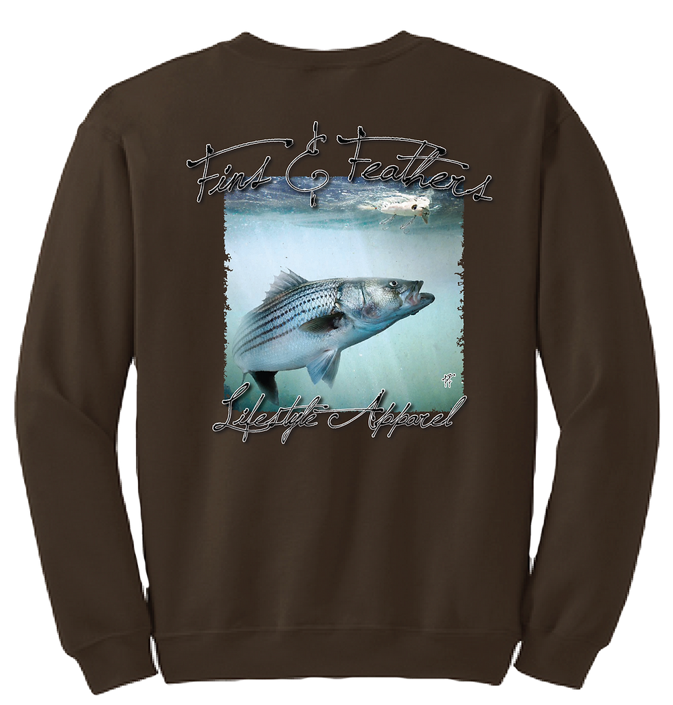 Thumbnail: Fins & Feathers Striper Crew Sweatshirt
