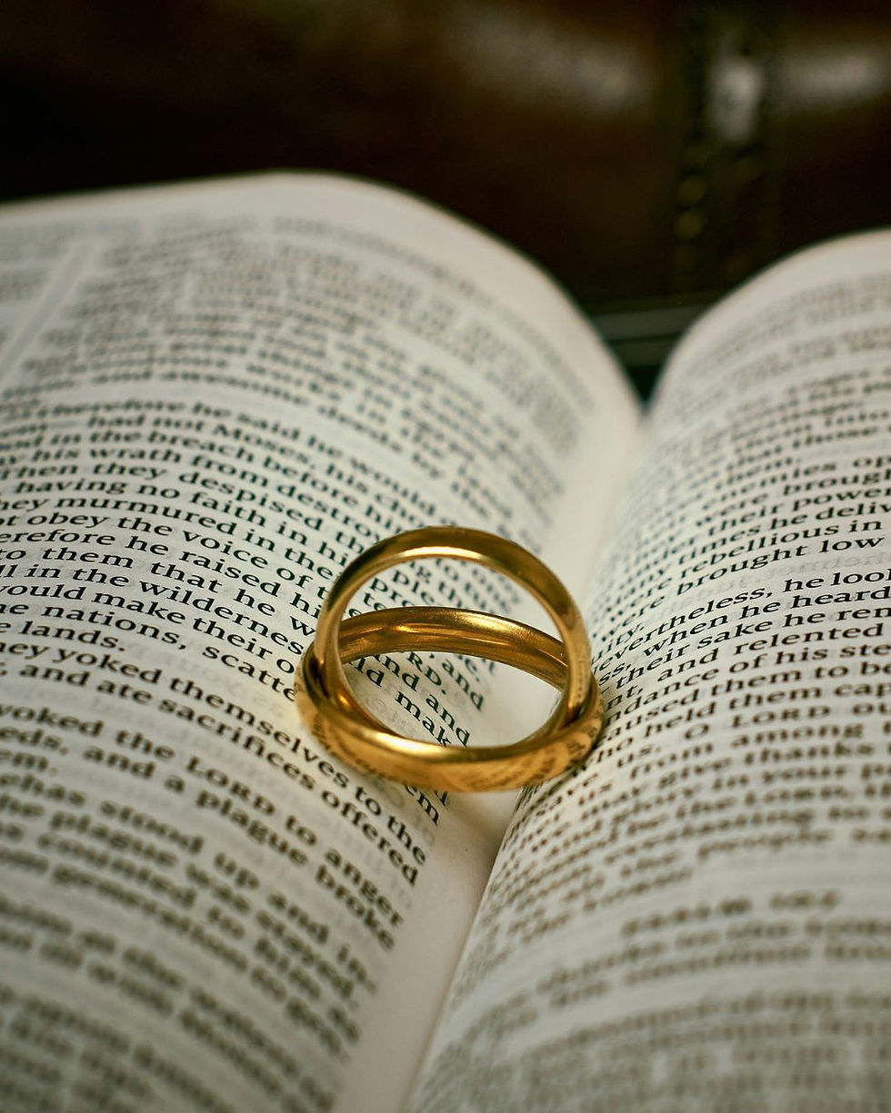 Wedding Rings on Bible