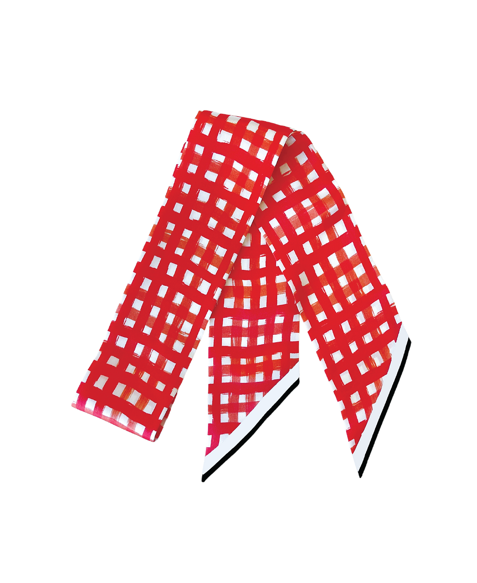 Thumbnail: Tailgate Check Scarf in Red & Black
