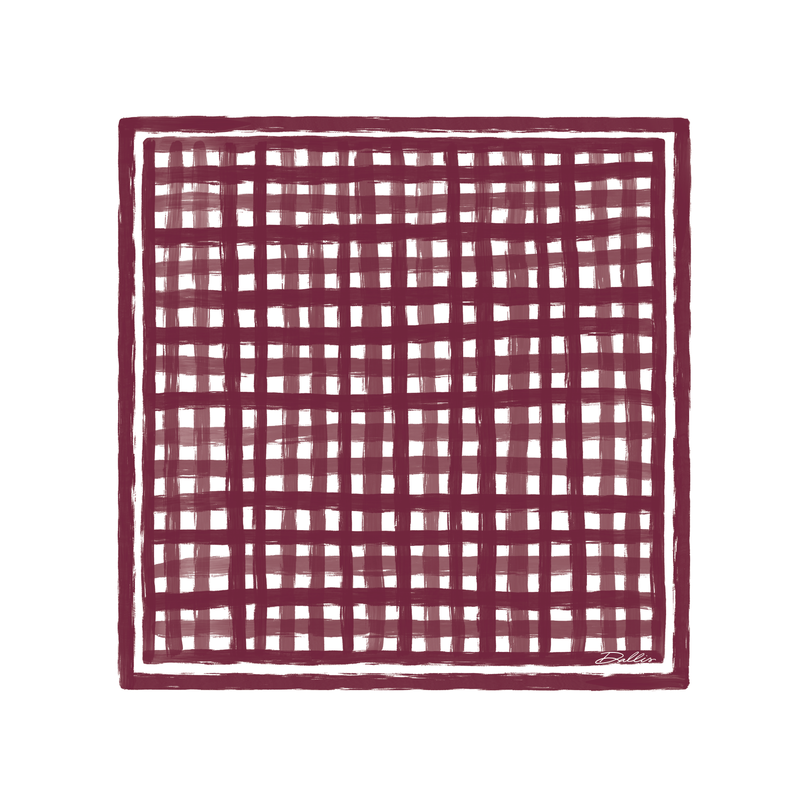 Tailgate Check Scarf in Burgundy