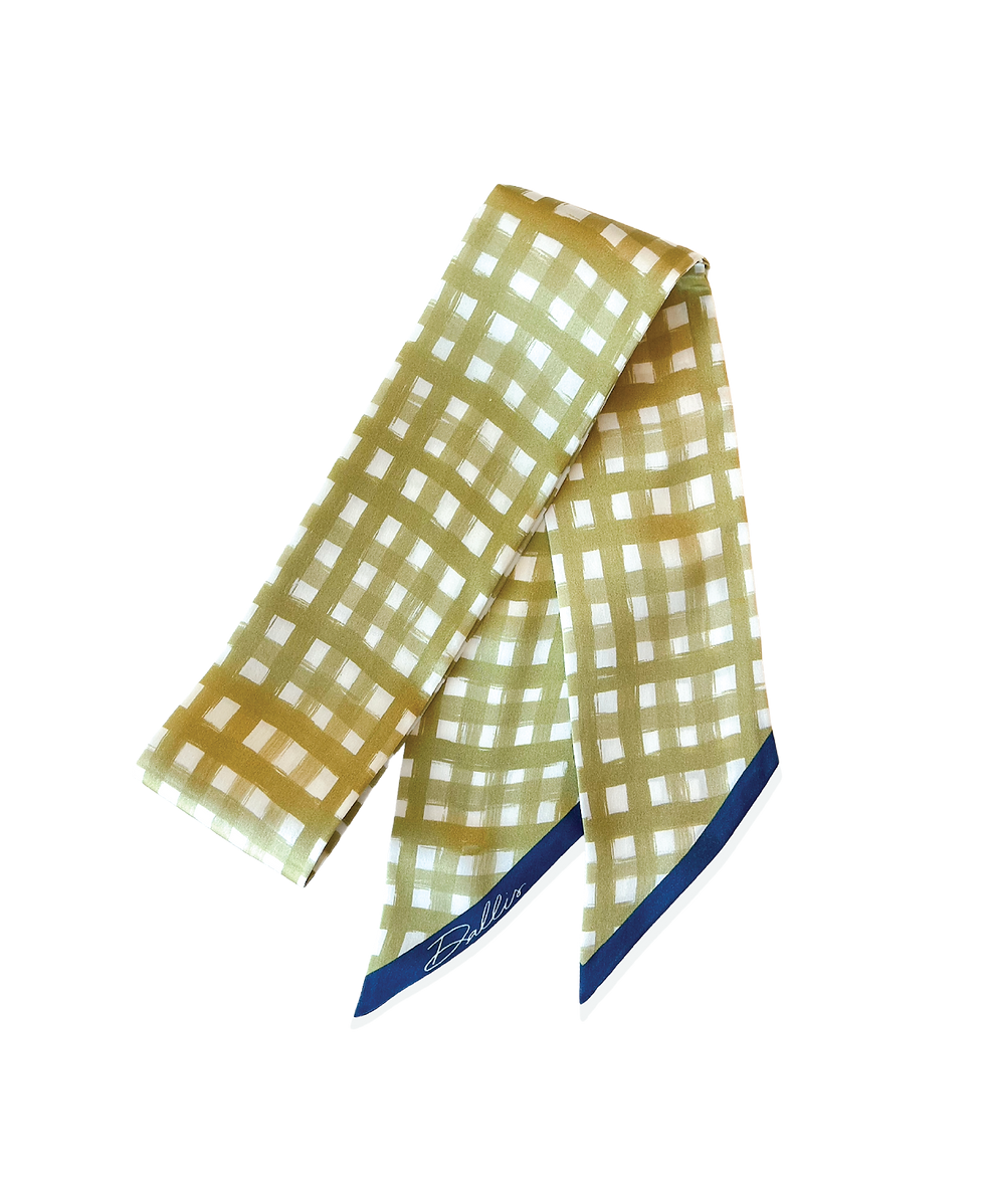 Thumbnail: Tailgate Check Twilly in Gold & Navy