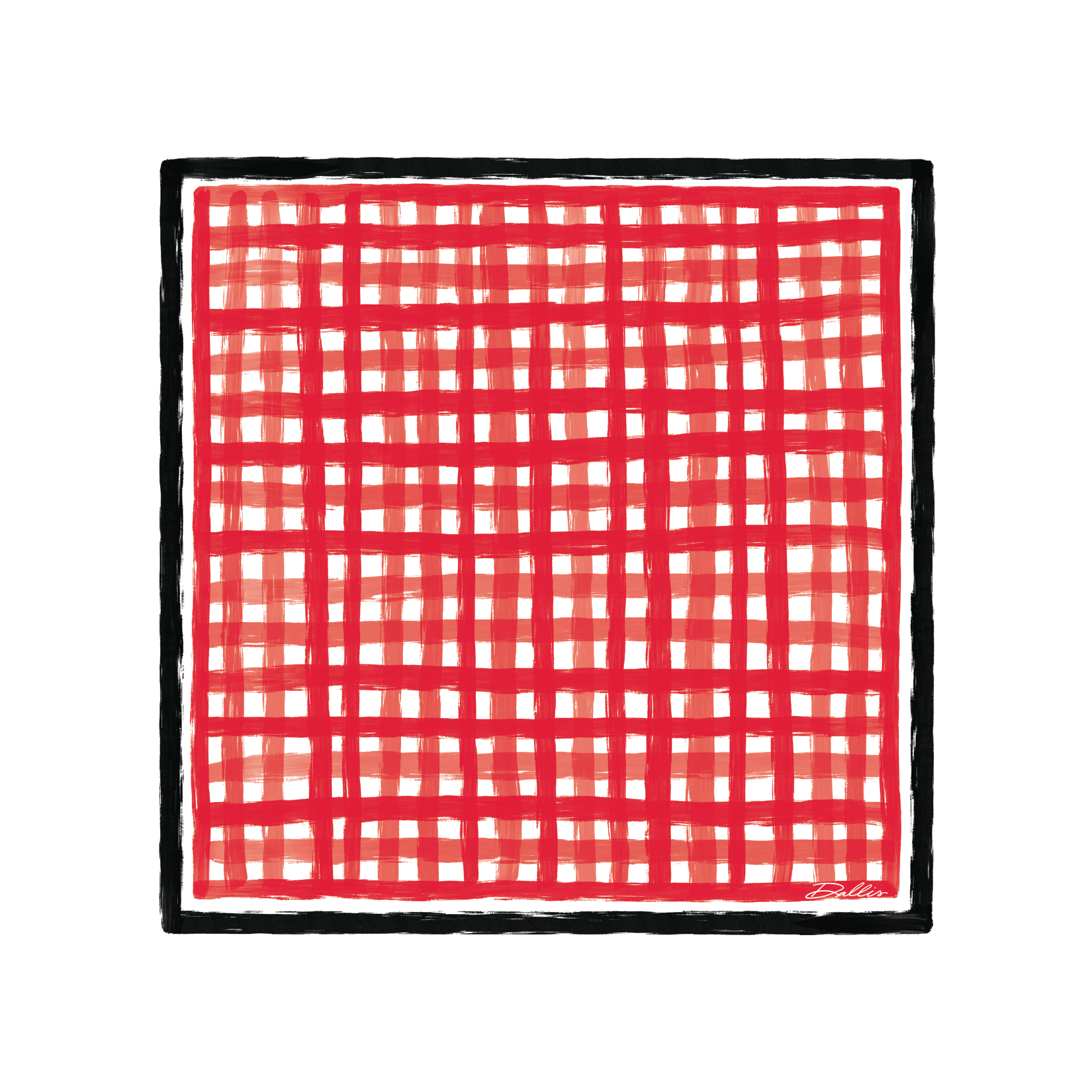 Tailgate Check Scarf in Red & Black