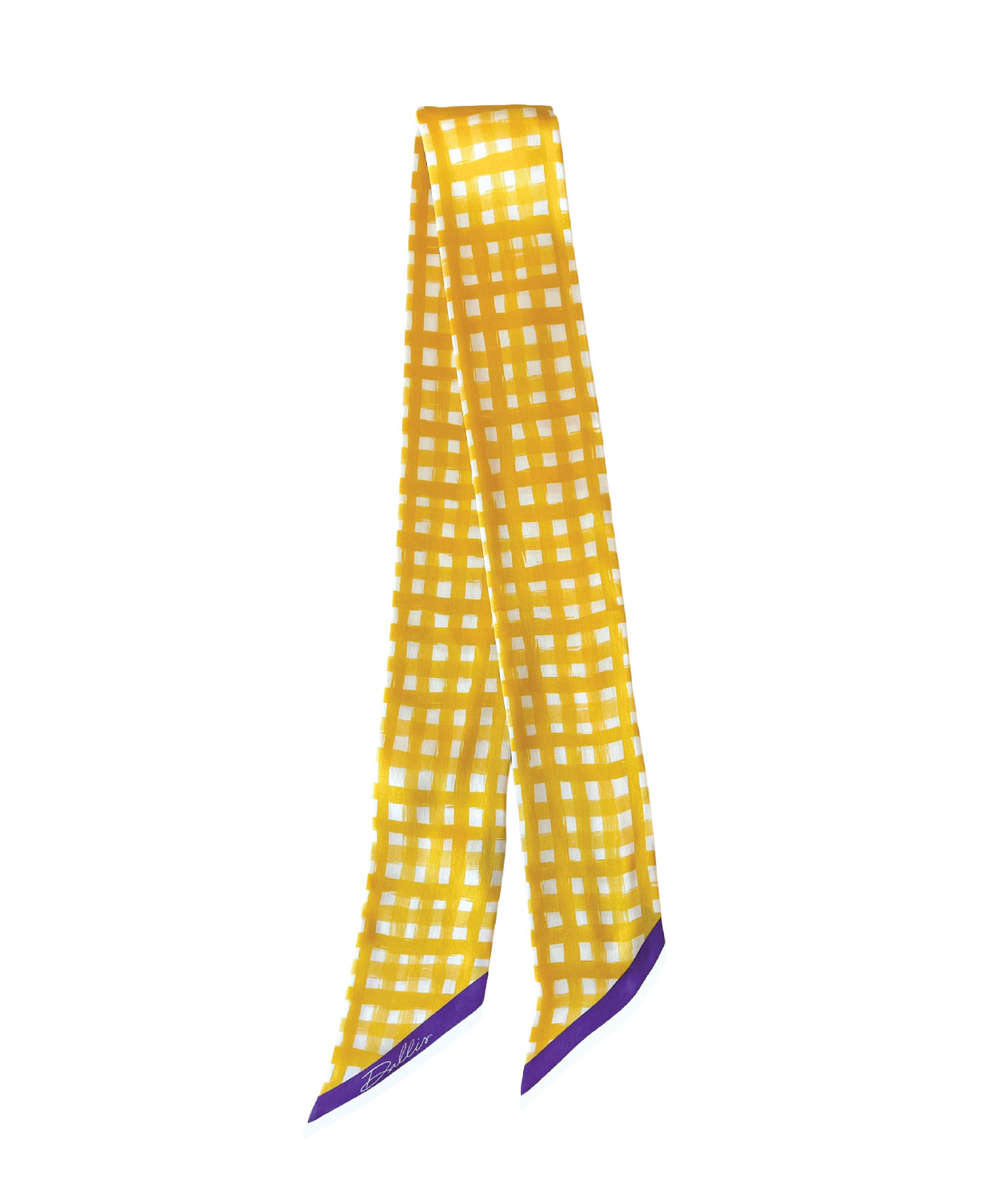 Tailgate Check Twilly in Gold & Purple
