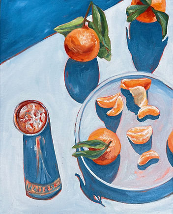 Cuties Tablescape, 15 3/4 x 19 1/2 in, Oil on canvas