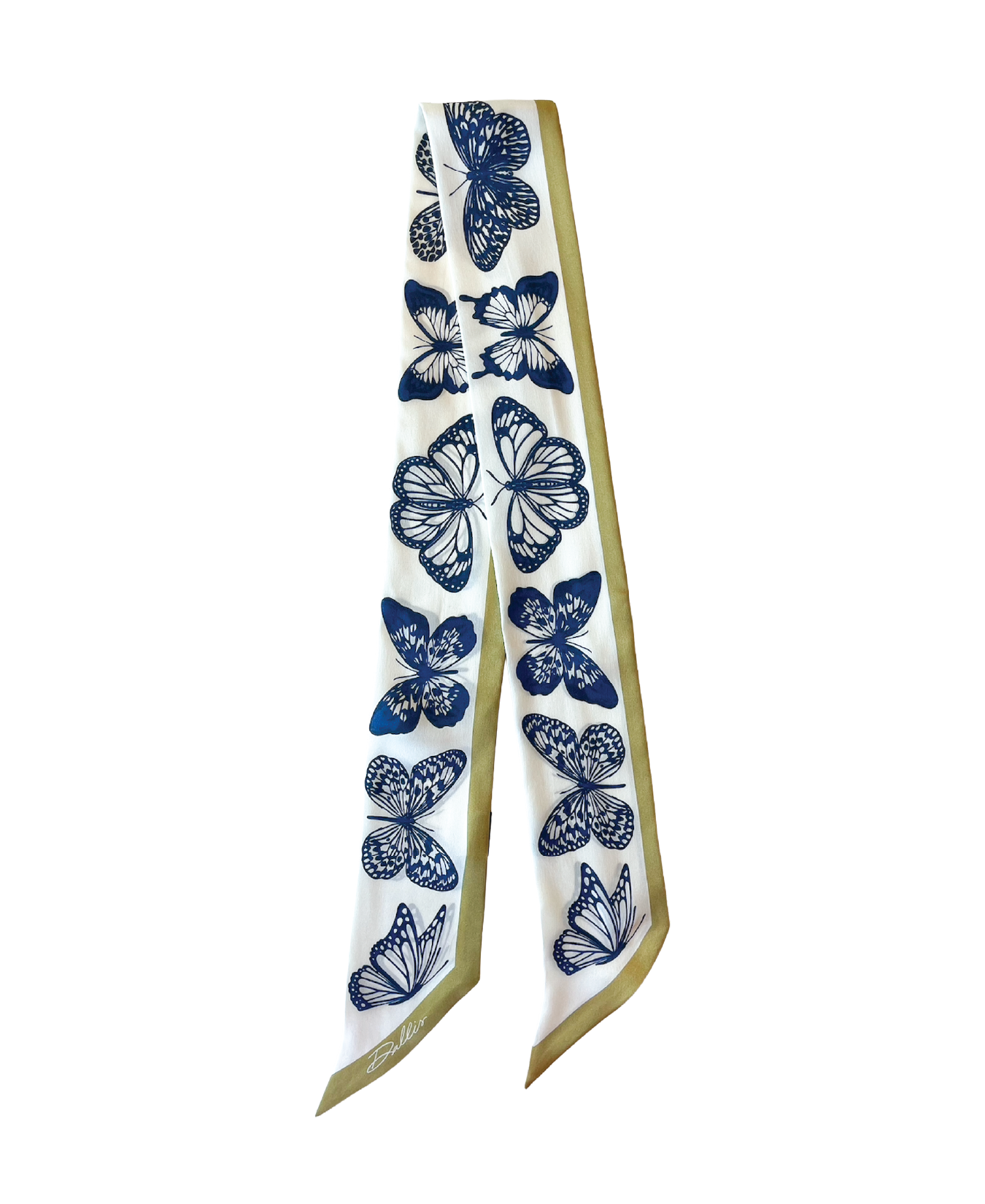 The Mariposa Twilly in Navy & Gold