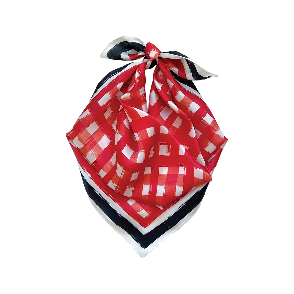 Thumbnail: Tailgate Check Scarf in Red & Black